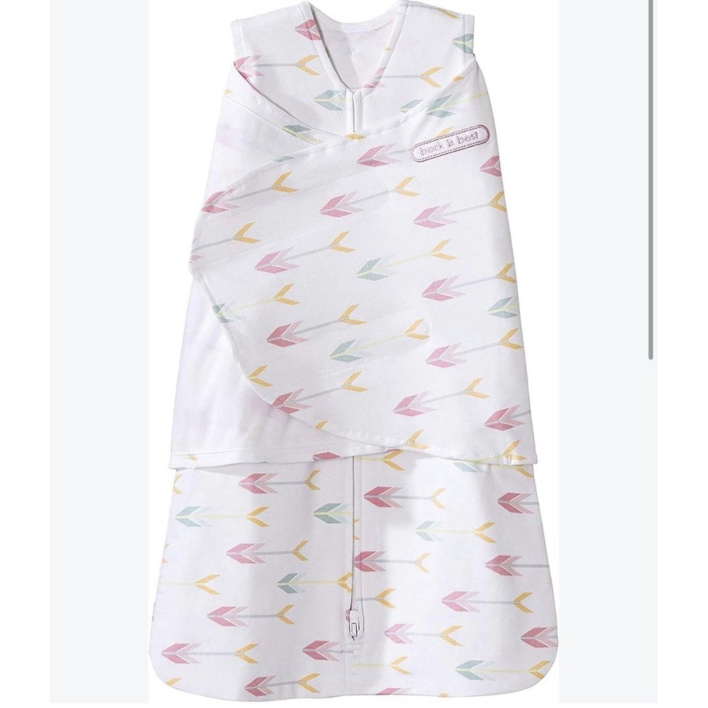 Halo Baby Cotton Sleep Sack Swaddle Newborn 0-3 Months White Arrows Wrap
